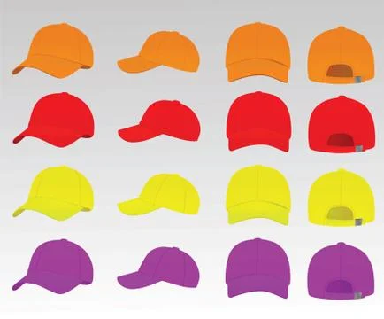 Baseball caps Stock Illustration