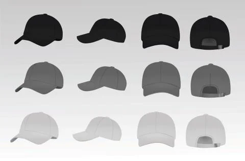 Baseball caps Illustrazione stock