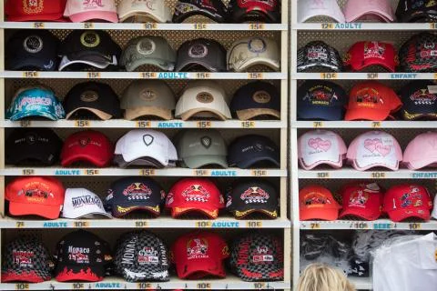 Baseball caps in Monaco Stock Photos