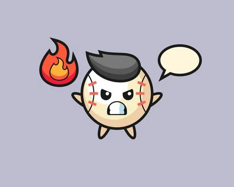 Baseball cartoon with angry gesture Stock Illustration