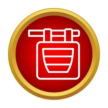 Baseball catcher chest protector equipment red icon Stock Illustration