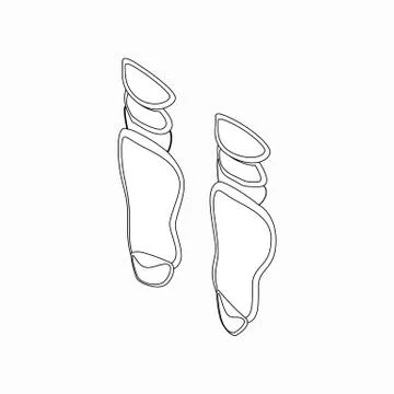 Baseball catcher leg guards icon Stock Illustration