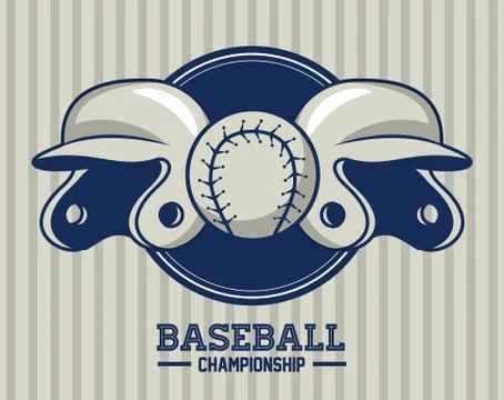 Baseball championship card Stock Illustration