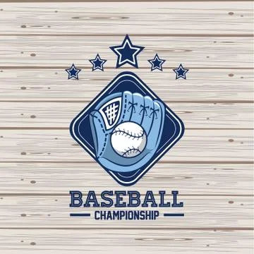 Baseball championship card Illustrazione stock