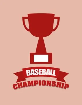 Baseball championship cup 스톡 일러스트