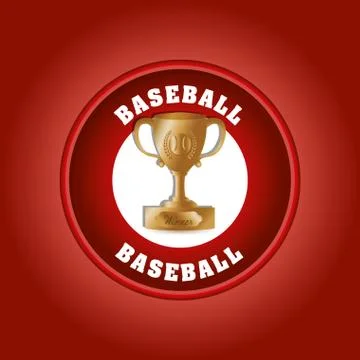 Baseball championship cup Illustrazione stock
