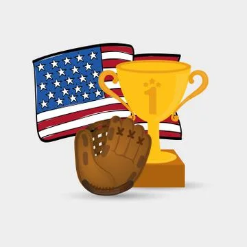 Baseball championship cup Illustrazione stock