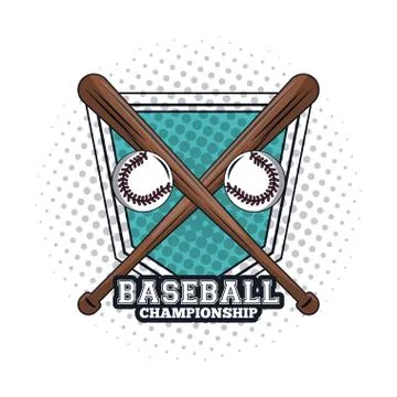 Baseball championship emblem Illustrazione stock