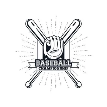 Baseball championship emblem Stock Illustration