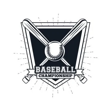 Baseball championship emblem Stock Illustration