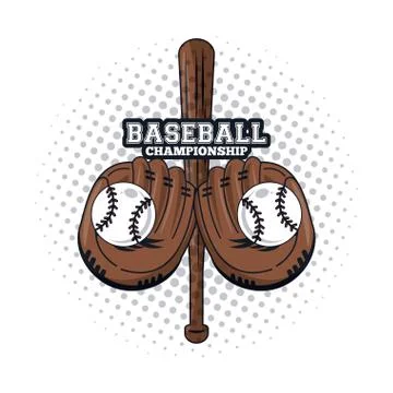 Baseball championship emblem Illustrazione stock