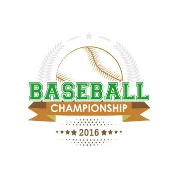 Baseball championship emblem vector. Stock Illustration