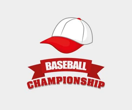 Baseball championship hat Stock Illustration