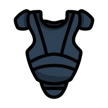 Baseball Chest Protector Icon Stock Illustration