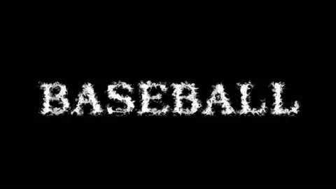 Baseball cloud text effect black isolated background Stock Footage 138722238