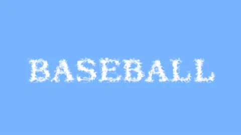 Baseball cloud text effect sky isolated background Stock Footage 138722239