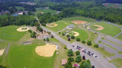 Baseball Complex at Michael J. Tighe Park (drone) 库存影片 248938629