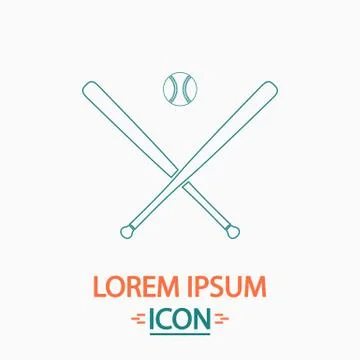 Baseball computer symbol Illustrazione stock