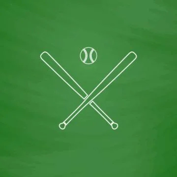 Baseball computer symbol Illustrazione stock