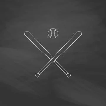 Baseball computer symbol Illustrazione stock