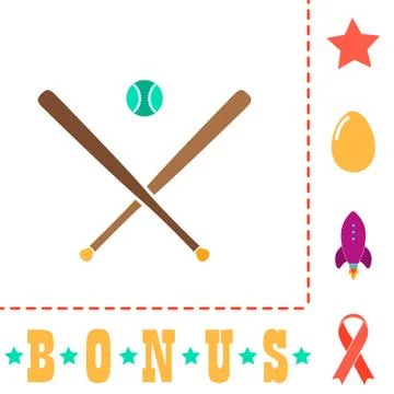 Baseball computer symbol Illustrazione stock