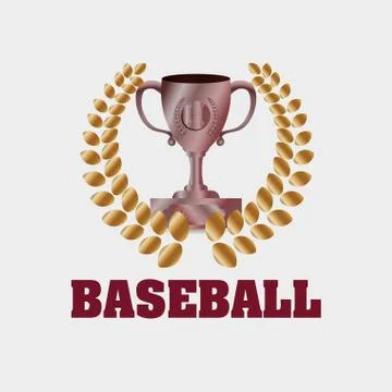 Baseball cup championship Stock Illustration