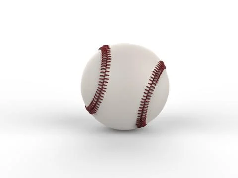 Baseball with dark red stitches Illustrazione stock