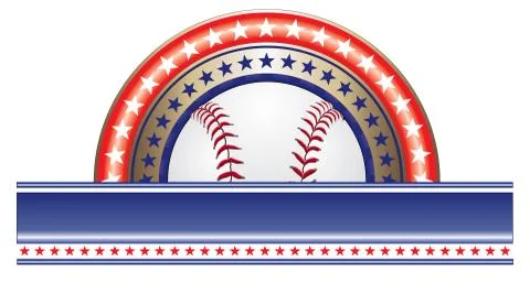 Baseball Design With Stars Illustrazione stock