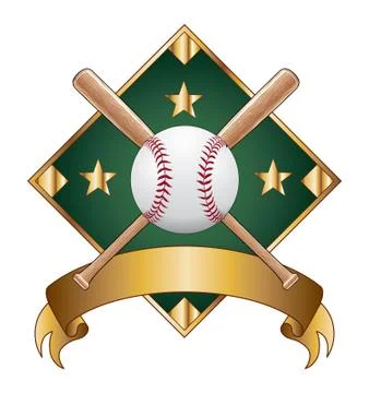 Baseball Design Template Diamond Illustrazione stock