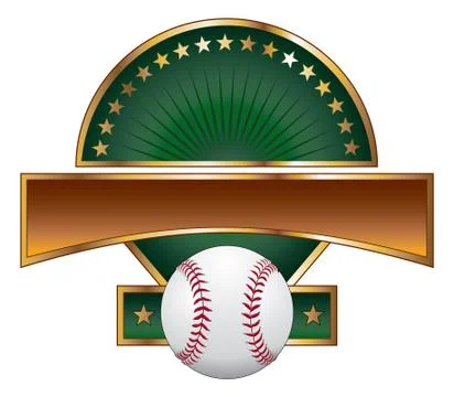 Baseball Design Template Gold Star Stock Illustration