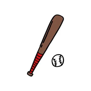 Baseball doodle icon, vector illustration Stock Illustration