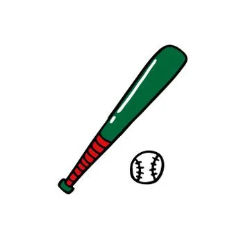 Baseball doodle icon, vector illustration Stock Illustration