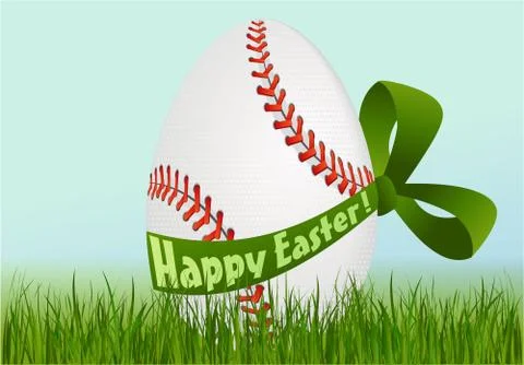 Baseball Easter egg Stock Illustration