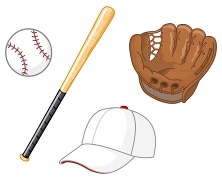Baseball elements Illustrazione stock