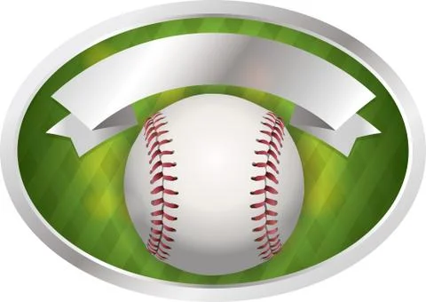 Baseball emblem illustration Stock Illustration