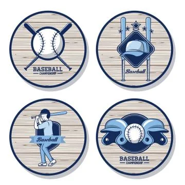 Baseball emblems collection 스톡 일러스트