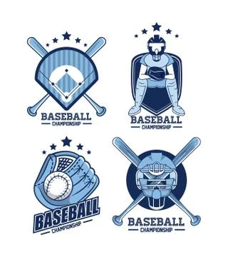 Baseball emblems collection 스톡 일러스트