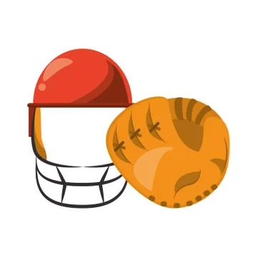 Baseball equiment elements icon cartoon Illustrazione stock