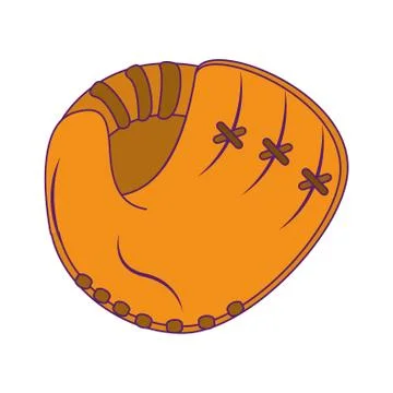 Baseball equiment elements icon cartoon Illustrazione stock