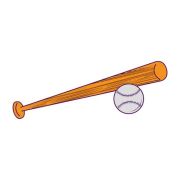 Baseball equiment elements icon cartoon Stock Illustration