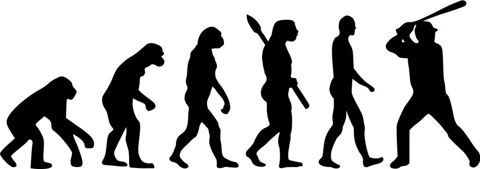 Baseball Evolution Illustrazione stock