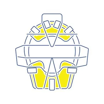 Baseball face protector icon Stock Illustration