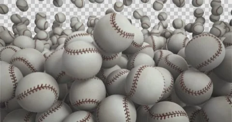 Baseball falling balls transitions Vídeo Stock 61038930