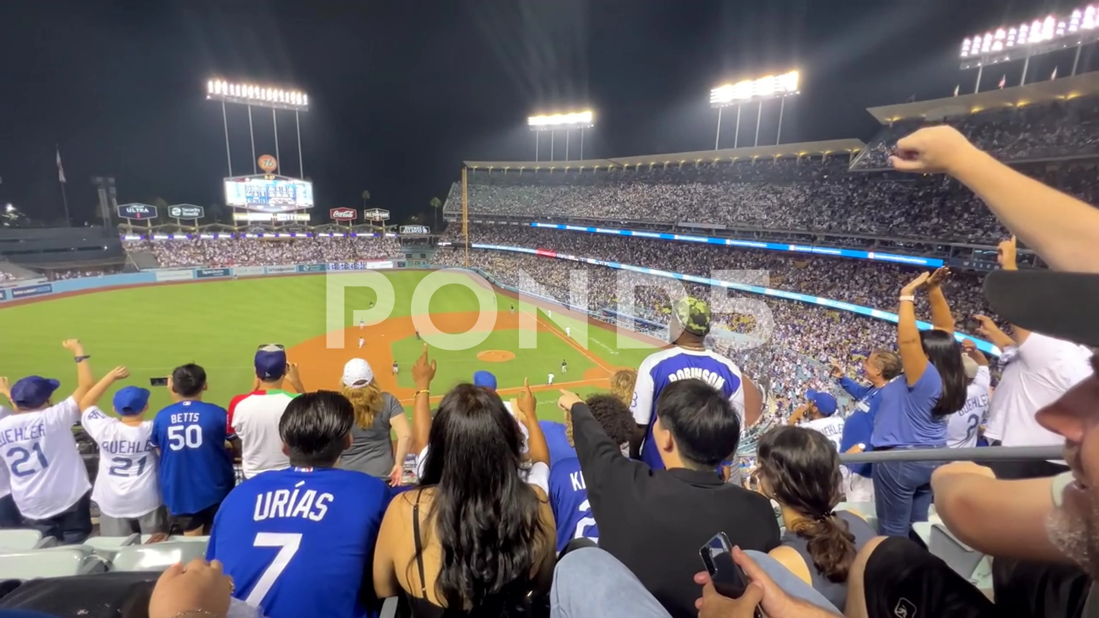 Dodger stadium with Los Angeles in the background T-Shirt