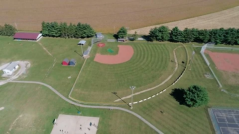 Baseball Field Drone Stock Footage 97042549