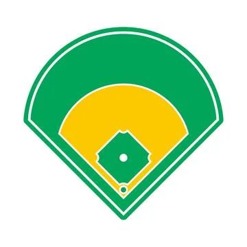 Baseball field icon Stock Illustration