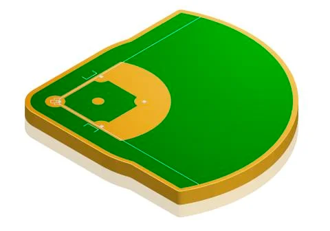 Baseball Field Stock Illustration