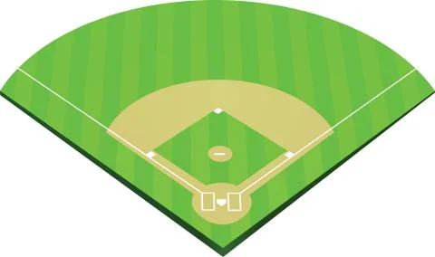 BASEBALL FIELD Stock Illustration