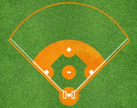 Baseball field Stock Illustration