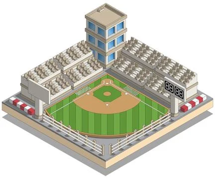 Baseball field. Stock Illustration